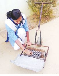 Lipsa Pradhan for inventing mahua flower collection machine