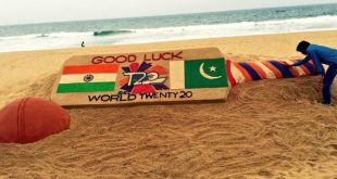 Sudarsan Creates Sand Sculpture Ahead Of India-Pakistan Match