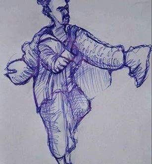 Sketch On Tribal Man Carrying Wife's Body Goes Viral