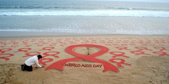 Sudarsan's World AIDS Day sand art