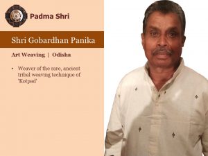 Pravakara Moharana, Gobardhan Panika from Odisha receive Padma Shri