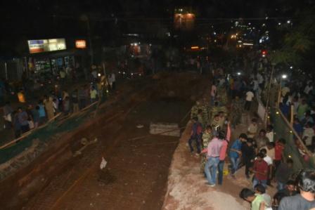 Portion of Bomikhal flyover caves in, 1 killed