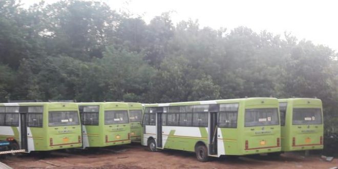CRUT midi buses start arriving in Bhubaneswar