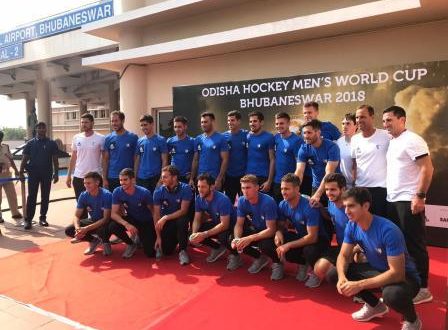 Olympic Champions Argentina arrive Hockey Men's World Cup 2018