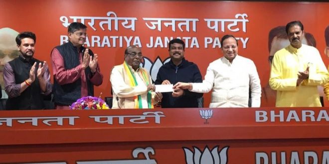 Former Odisha Minister Damodar Rout joins BJP