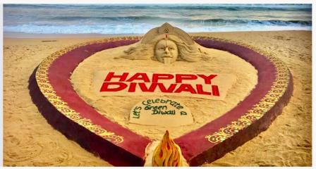 Diwali sand art: CM to celebrate Diwali with children