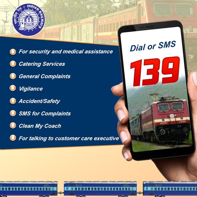 Indian Railway helpline 139
