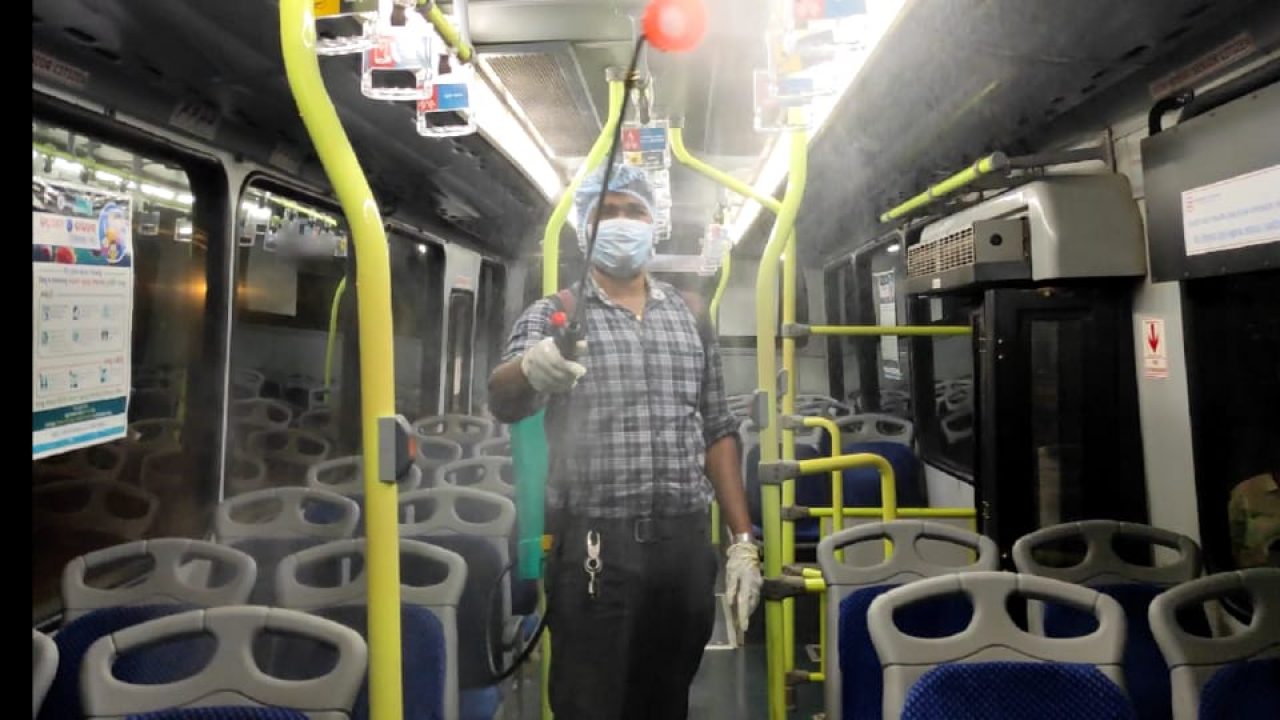 Covid 19 Crut Steps Up Cleaning And Disinfecting Of Mobus Latest Odisha News I Breaking News Odisha