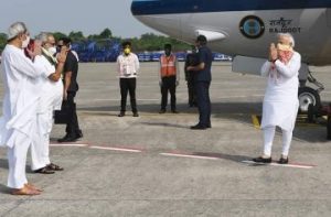 PM Modi conducts aerial survey of cyclone Amphan affected Odisha