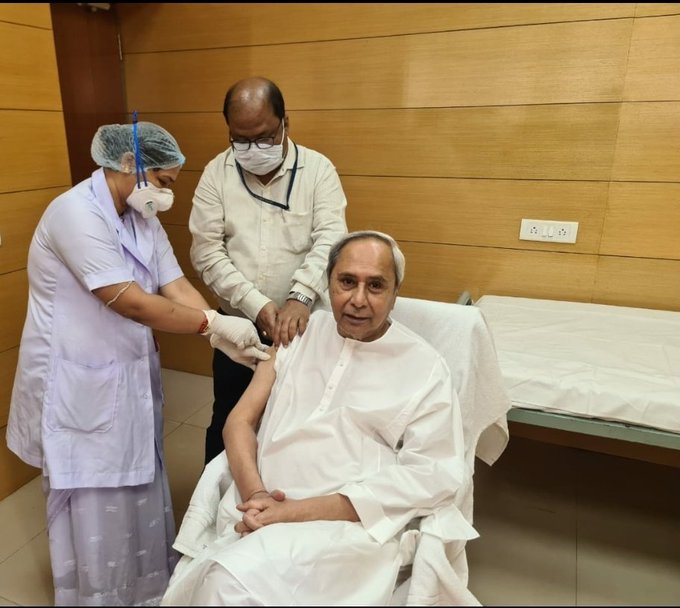 Naveen takes first dose of COVID-19 vaccine