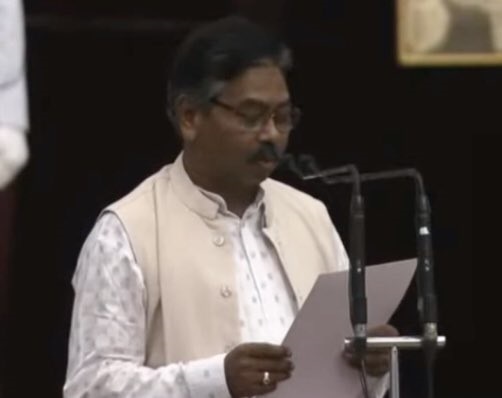 Bishweswar Tudu takes oath as Union Minister