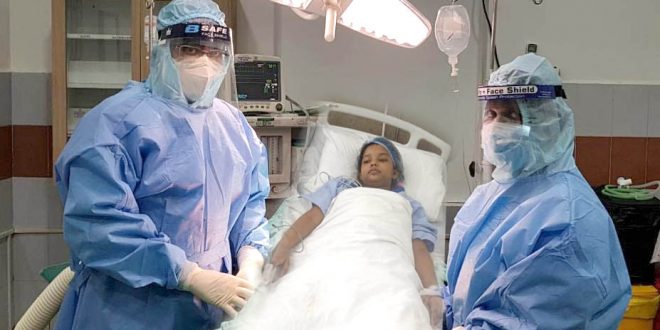 emergent surgery at SUM Covid Hospital