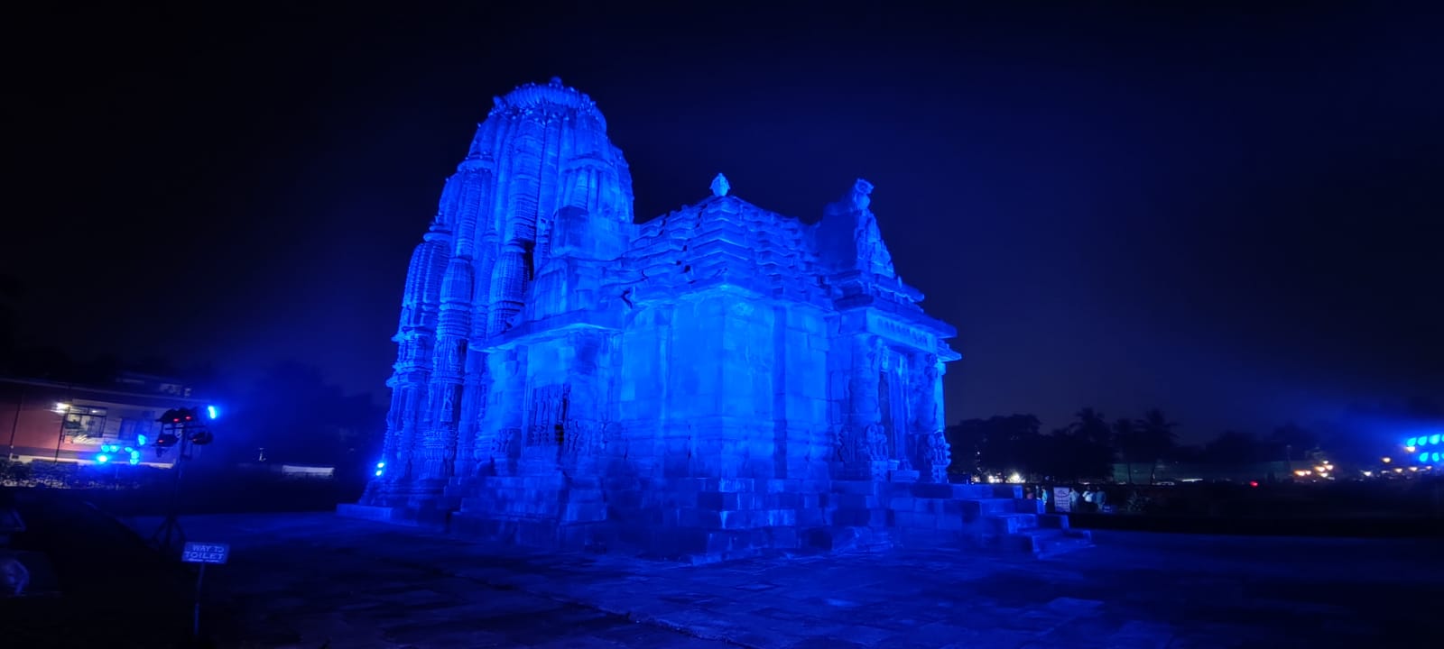 Rajarani Temple illuminated
